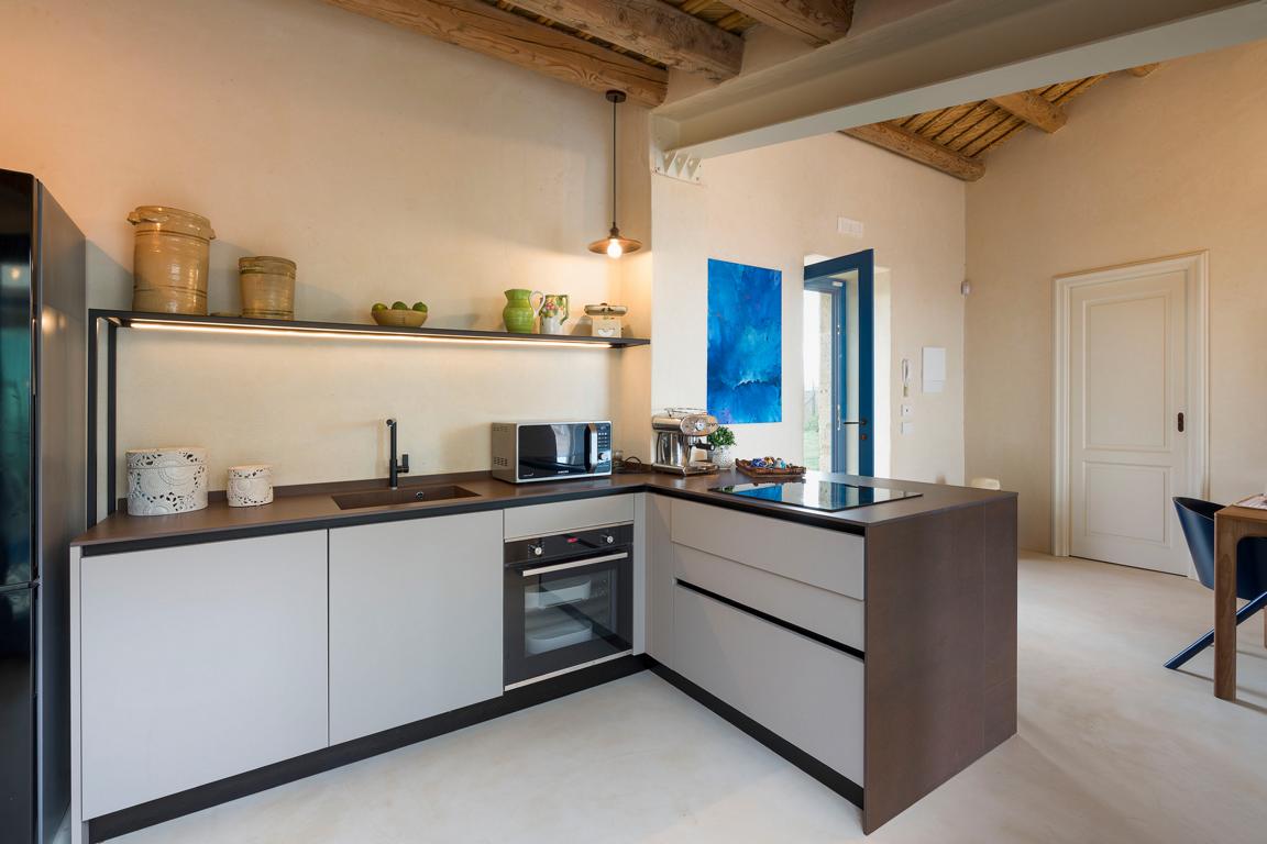 Fully equipped modern kitchen in Sicily luxury villa