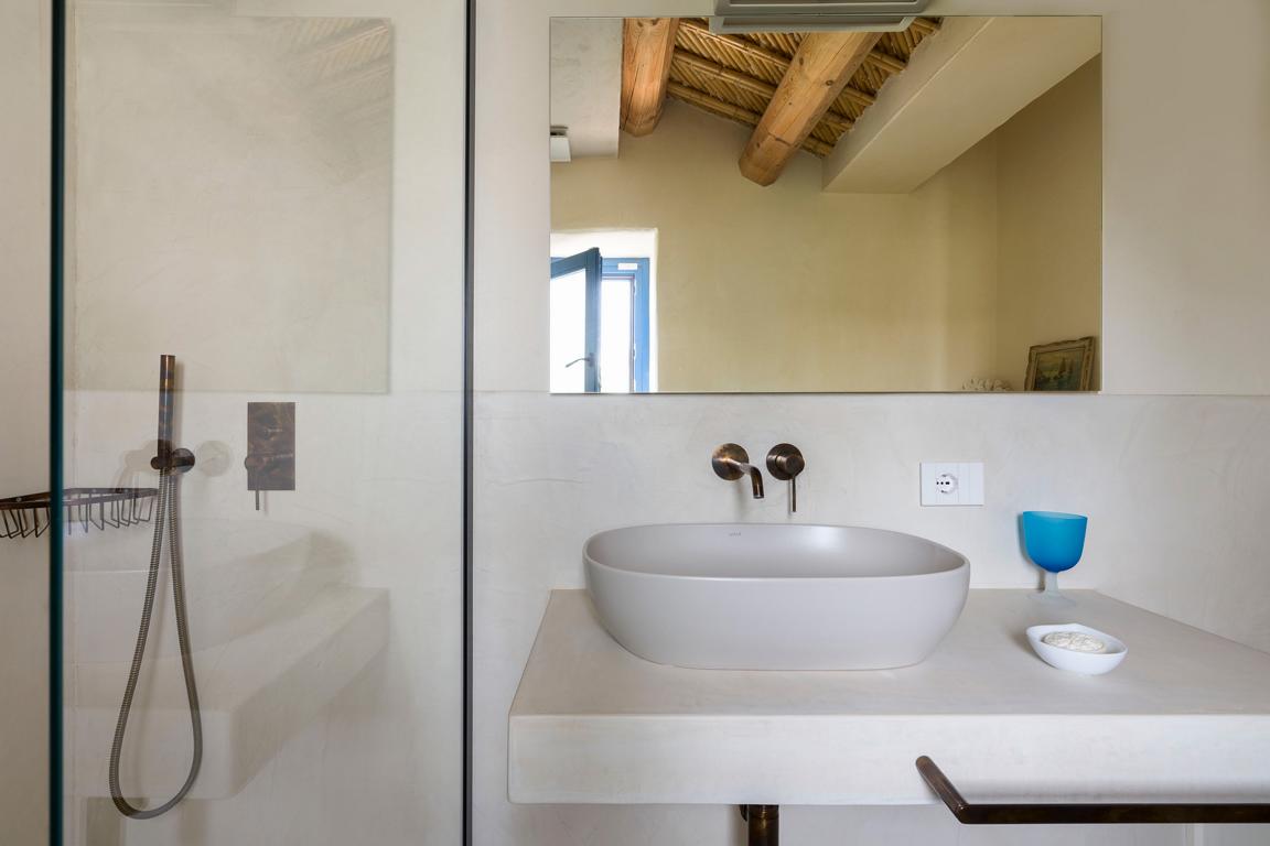 Bathroom interior detail in luxury Sicily villa